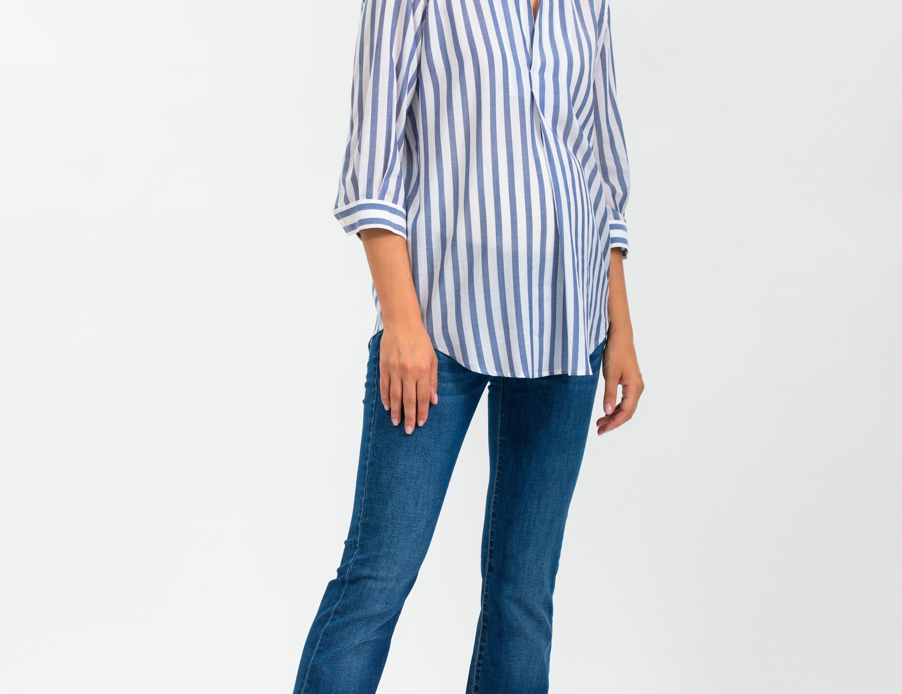 Pietro Brunelli Maternity Panarea Blouse in Navy 1