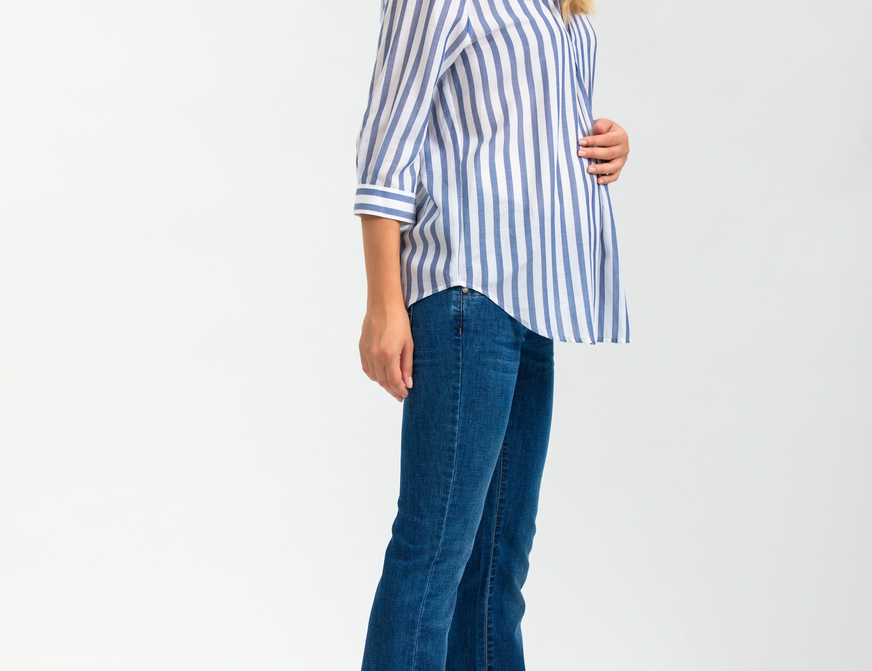 Pietro Brunelli Maternity Panarea Blouse in Navy 2