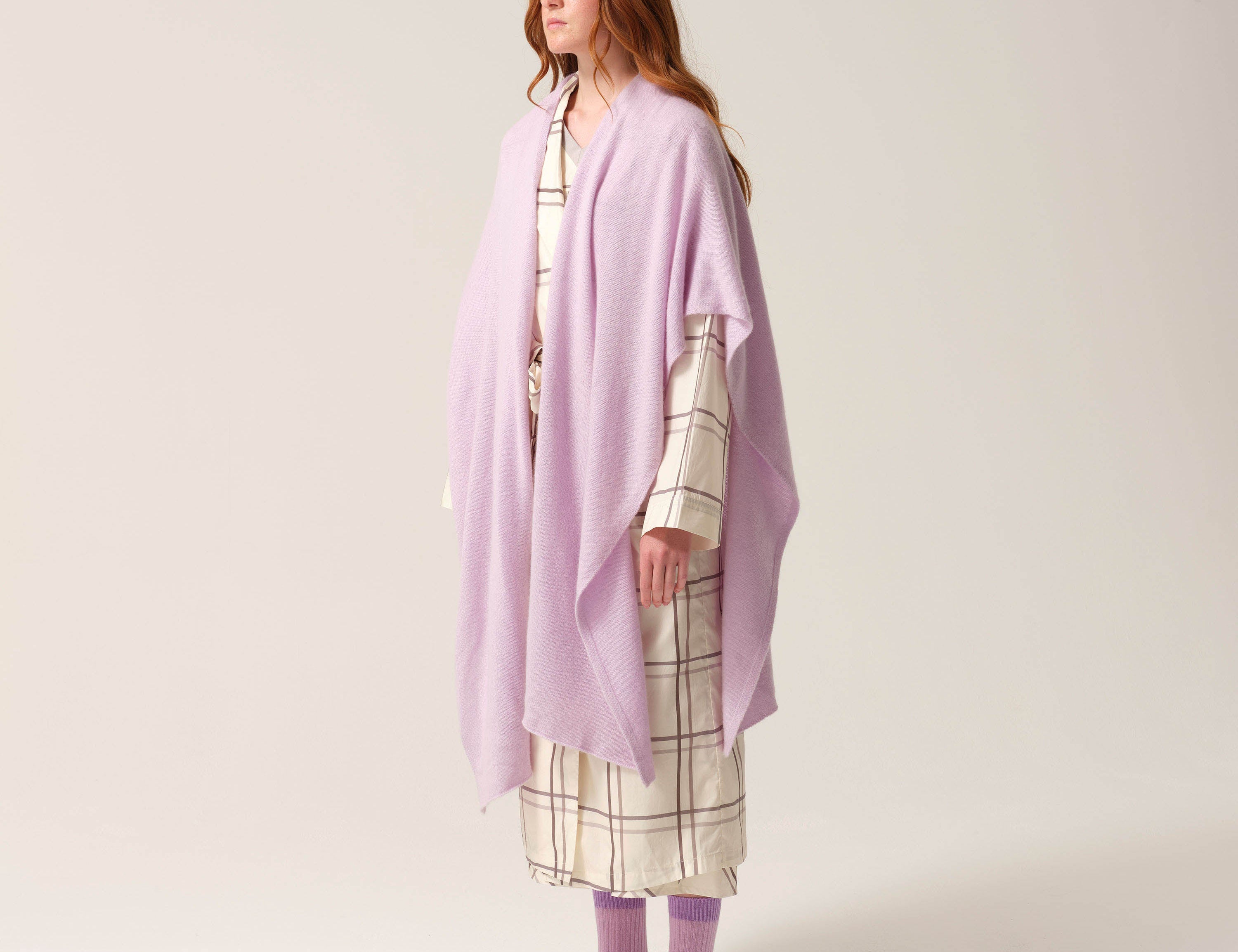 Tonic London Cashmere Recuperation Shawl Lilac 2