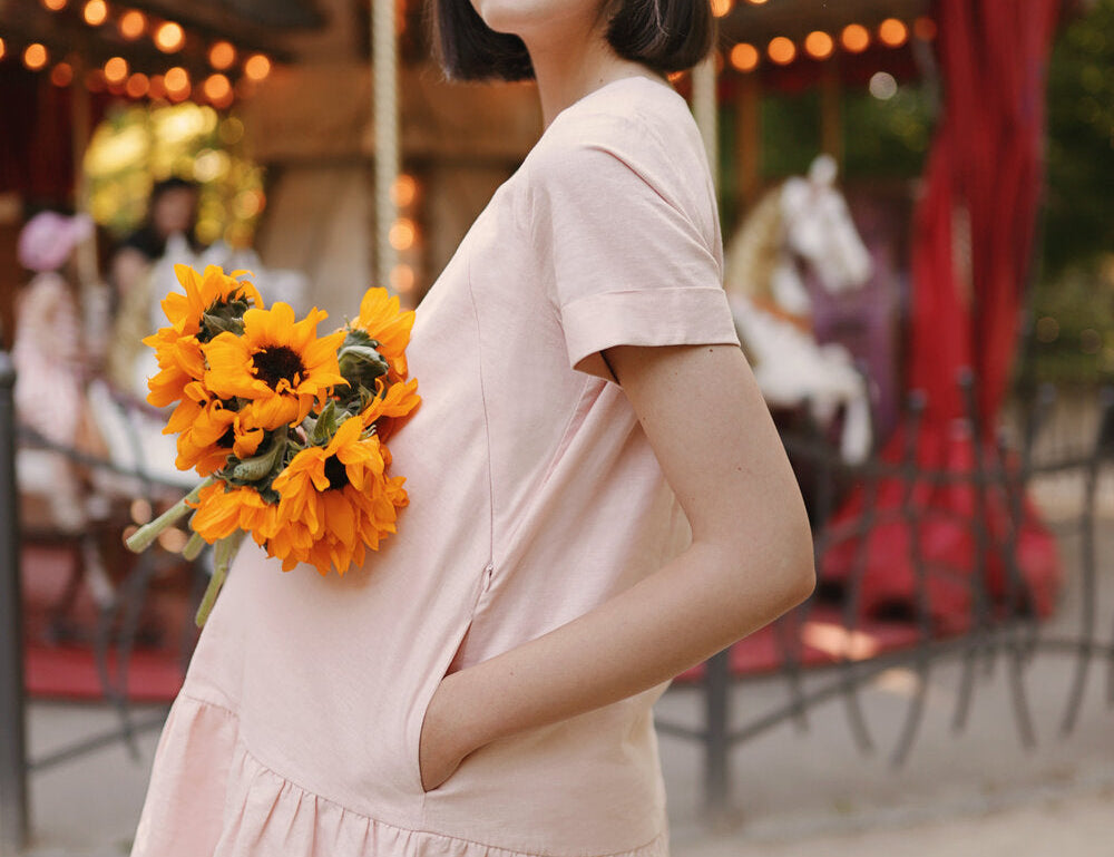 Bump & Milk Cateleya Short Sleeved Breastfeeding Dress 2