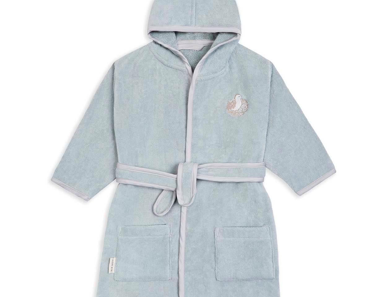 Avery Row Children's Towelling Robe - Quail 2