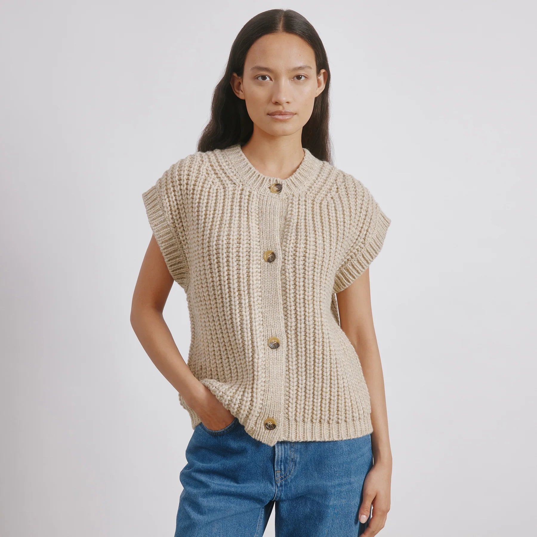 Albaray Chunky Rib Waistcoat 3