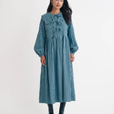 Nobody's Child Blue Gingham Peter Pan Collar Blaze Midi Dress 1