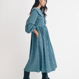Nobody's Child Blue Gingham Peter Pan Collar Blaze Midi Dress 3