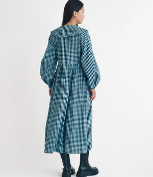 Nobody's Child Blue Gingham Peter Pan Collar Blaze Midi Dress 2