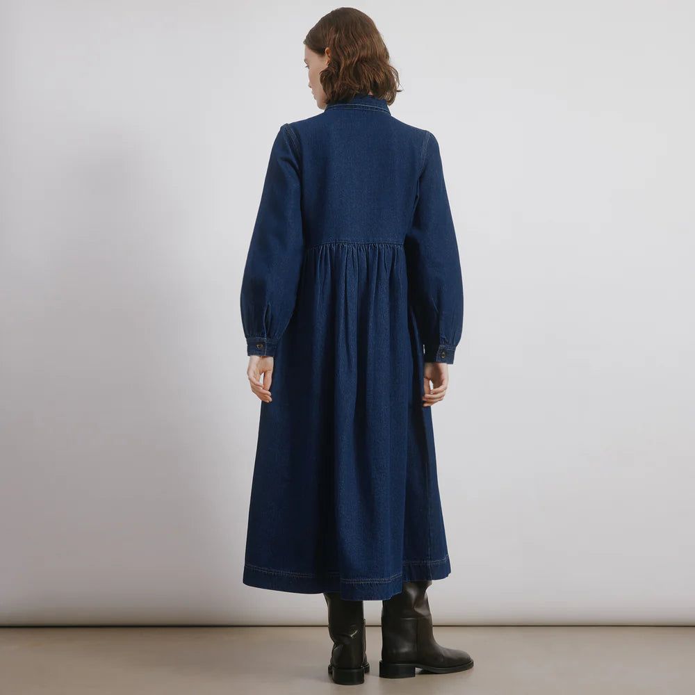 Albaray Denim Placket Midi Dress 4