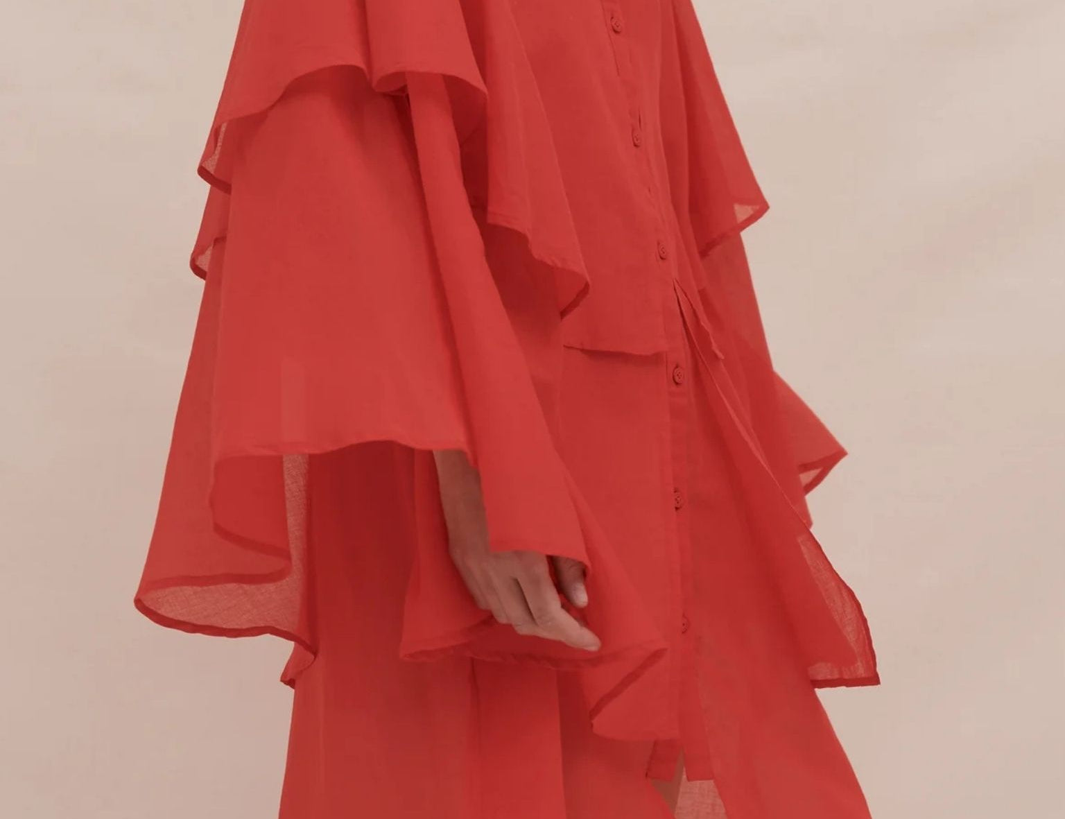 Desmond & Dempsey Floataway Dress in Red 1