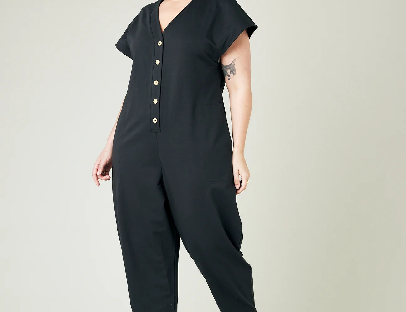 Beyond Nine Frankie Slate Cotton Jersey Jumpsuit 2