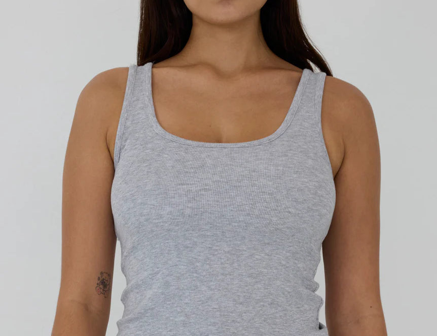 RENUE Ribbed Tank Top - Grey 1