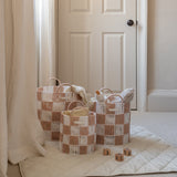 Avery Row Checkerboard Storage Basket Set of 3 - Nude 1