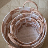 Avery Row Checkerboard Storage Basket Set of 3 - Nude 3