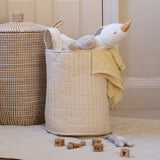 Avery Row Large Quilted Storage Basket - Wild Chamomile 6
