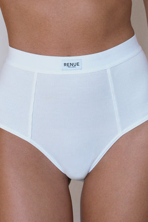 High Rise Boy Brief in White