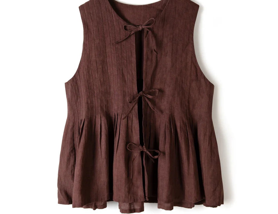 Desmond & Dempsey Pleated Cami - Espresso 2