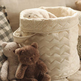 Avery Row Large Quilted Storage Basket - Wild Chamomile 3