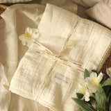 Avery Row Embroidered Muslin Blanket - Wild Chamomile 1
