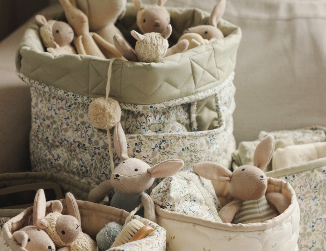 Avery Row Large Quilted Storage Basket - Riverbank 1