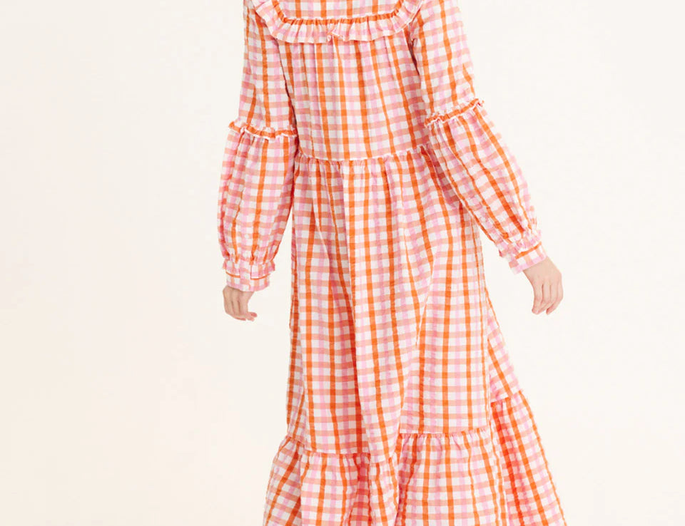 Summery Copenhagen Iona Check Maxi Dress 2