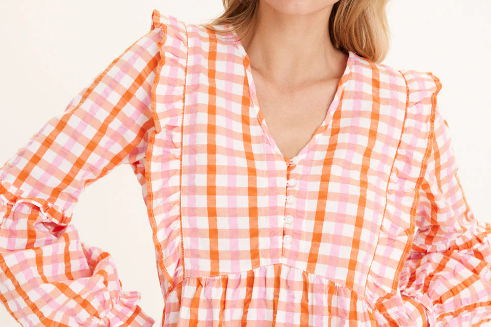Summery Copenhagen Iona Check Maxi Dress 3