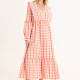 Summery Copenhagen Iona Check Maxi Dress 1