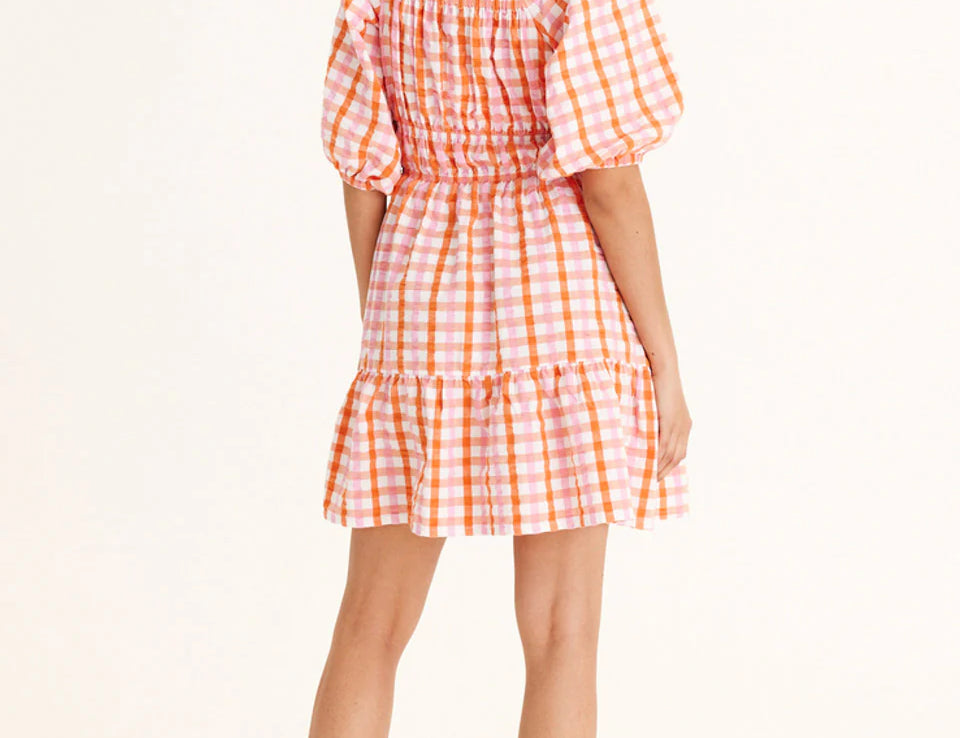 Summery Copenhagen Iona Check Mini Dress 2