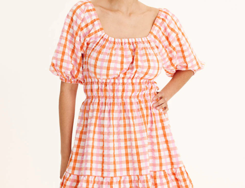 Summery Copenhagen Iona Check Mini Dress 1