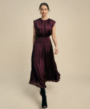 Florere Knit And Woven Mix Midi Dress 1