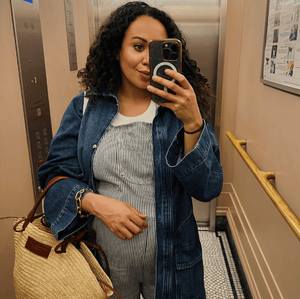 Whistles Imperfect Leni Stripe Dungaree – Colour Bleed (M) 2
