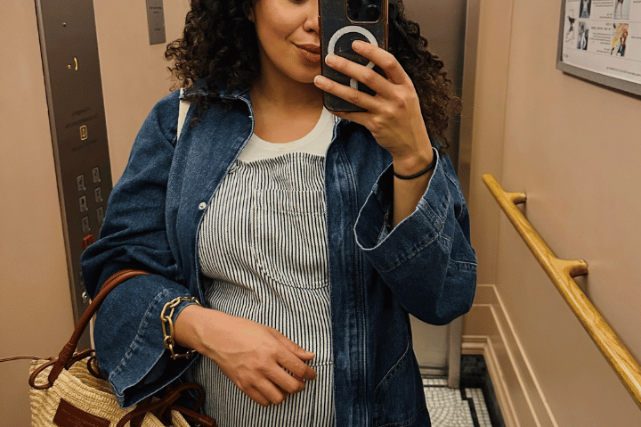 Whistles Imperfect Leni Stripe Dungaree – Colour Bleed (M) 2