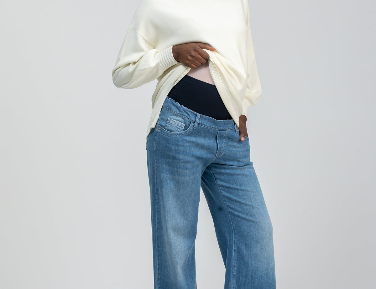 Pietro Brunelli Maternity Wide Leg Maternity Jeans 1