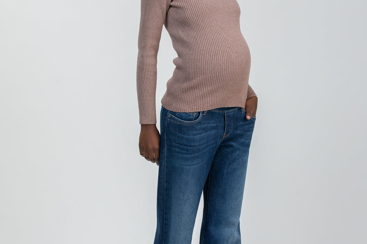 Pietro Brunelli Maternity Wide Leg Dad Maternity Jeans 5