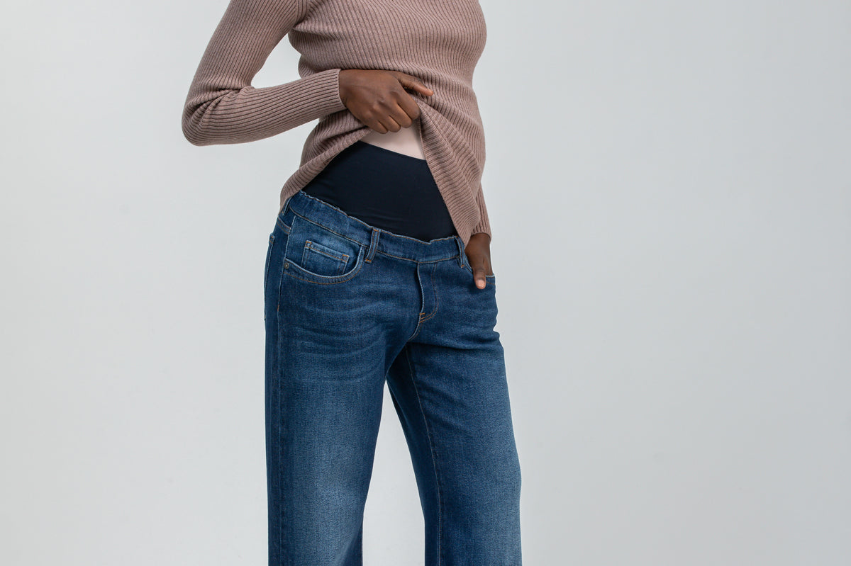 Pietro Brunelli Maternity Wide Leg Dad Maternity Jeans 1