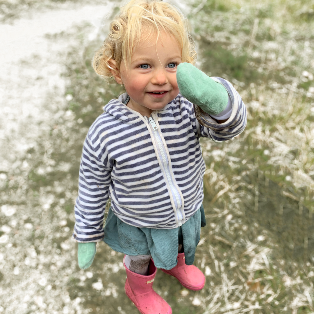 Pure Earth Collection Organic Mittens - Green (Pack of 2 Pairs) 3