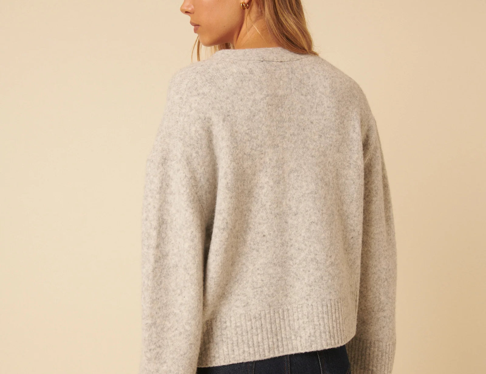 Nobody's Child Light Grey V-Neck Cardigan 4