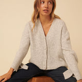 Nobody's Child Light Grey V-Neck Cardigan 1