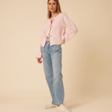 Nobody's Child Pink Tie Front Cable Knitted Cardigan 3