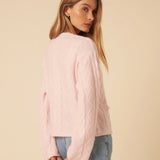 Nobody's Child Pink Tie Front Cable Knitted Cardigan 5