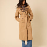 Nobody's Child Camel Check Trim coat 4