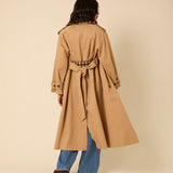 Nobody's Child Camel Check Trim coat 3