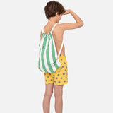 Pure Earth Collection Kids Beach Bag - Green Stripe 2