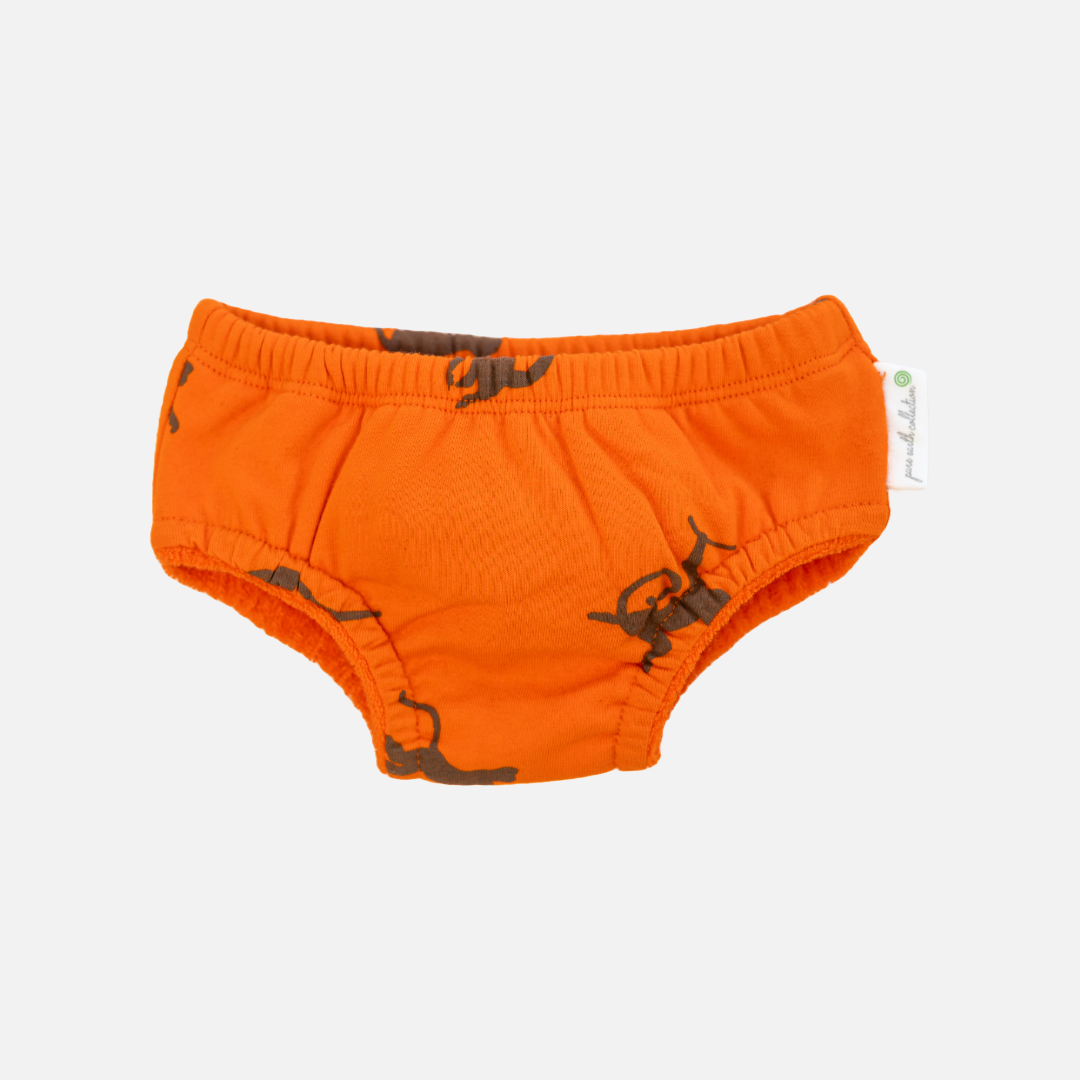 Pure Earth Collection Swim Nappy - Neon Orange 1