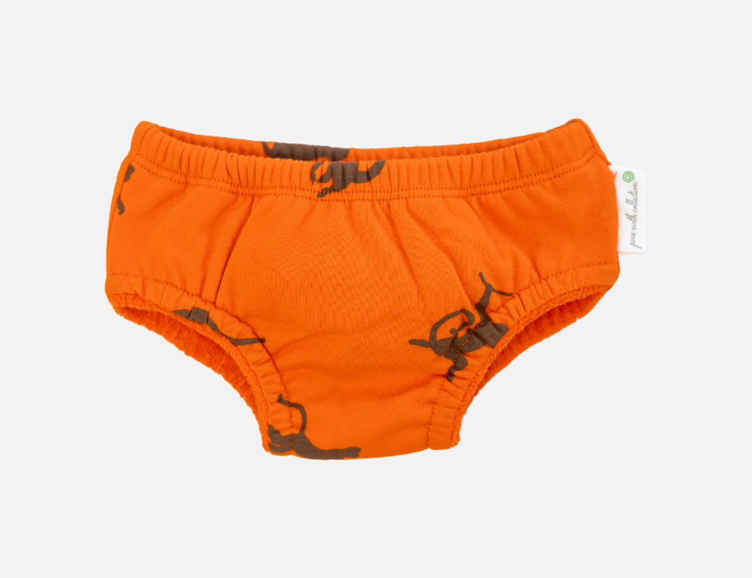 Pure Earth Collection Swim Nappy - Neon Orange 1