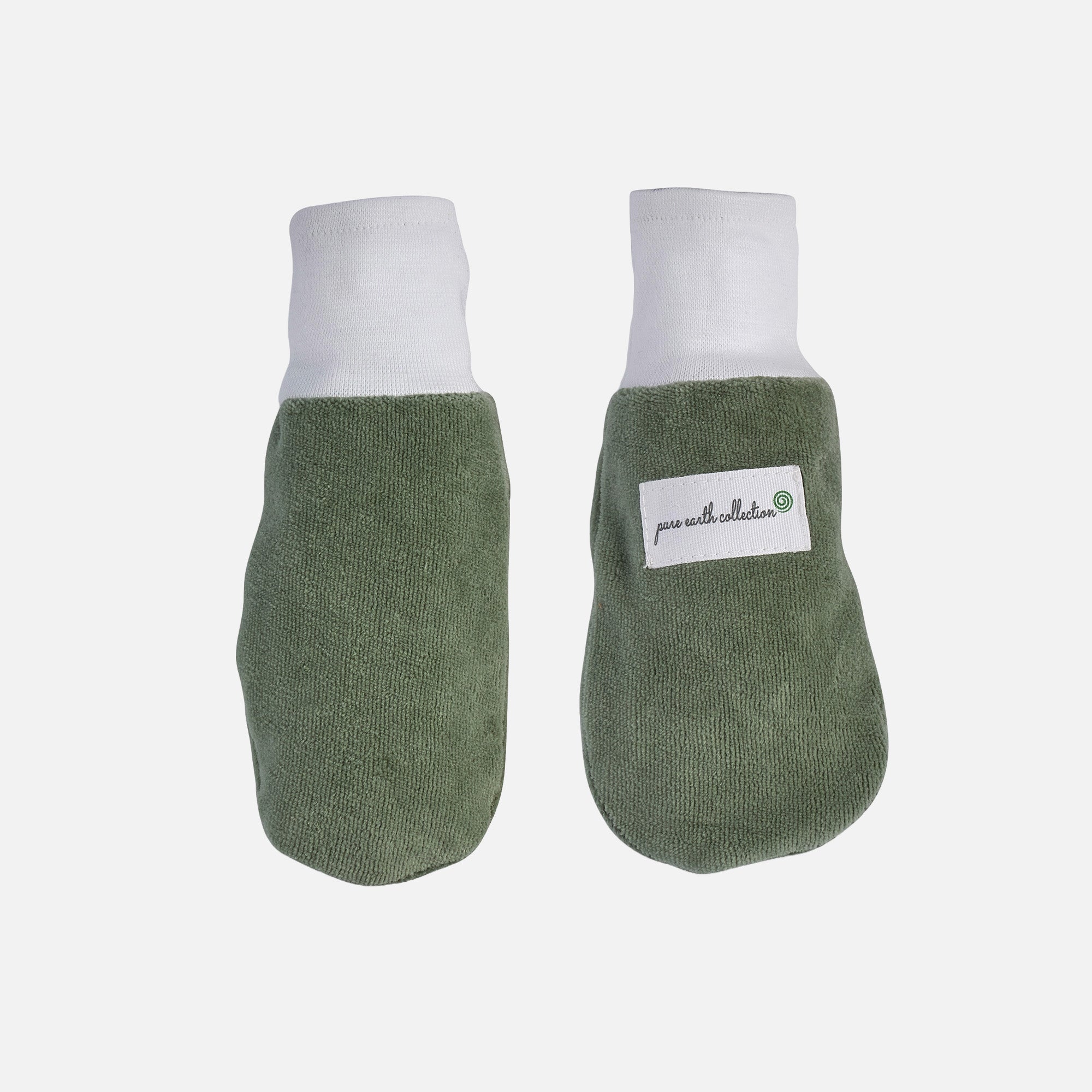 Pure Earth Collection Organic Mittens - Green (Pack of 2 Pairs) 5