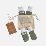 Pure Earth Collection Organic Mittens - Green (Pack of 2 Pairs) 2