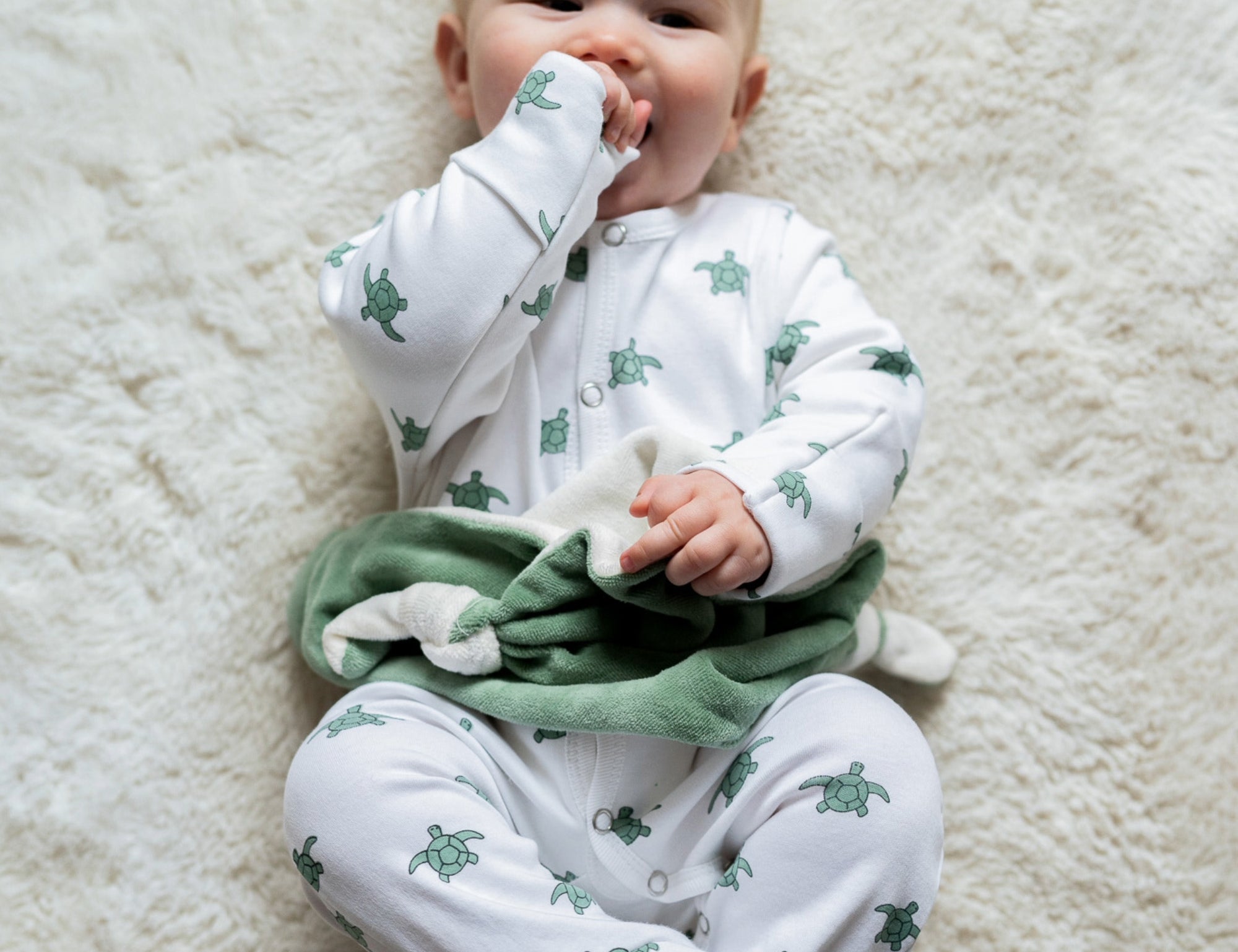Pure Earth Collection Winter Sleepsuit With Padded Sleeves (2pk) - Turtle 1