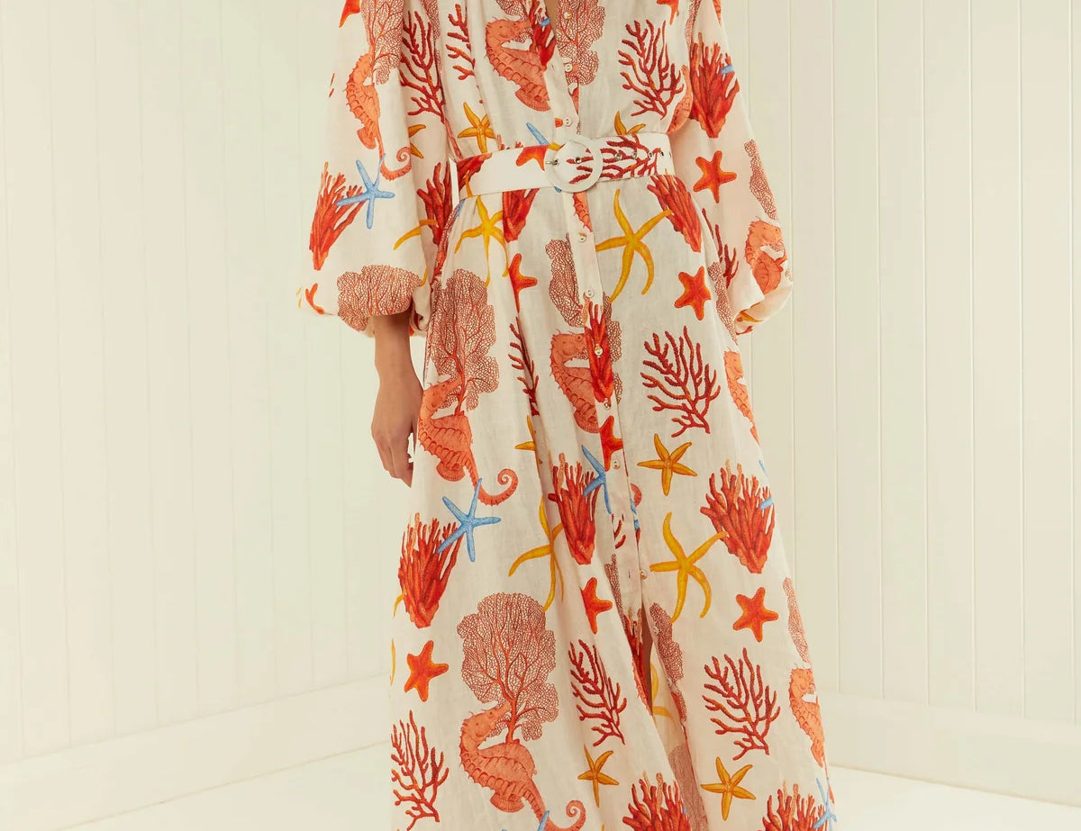 Palm Noosa Noddy Dress Coral 1