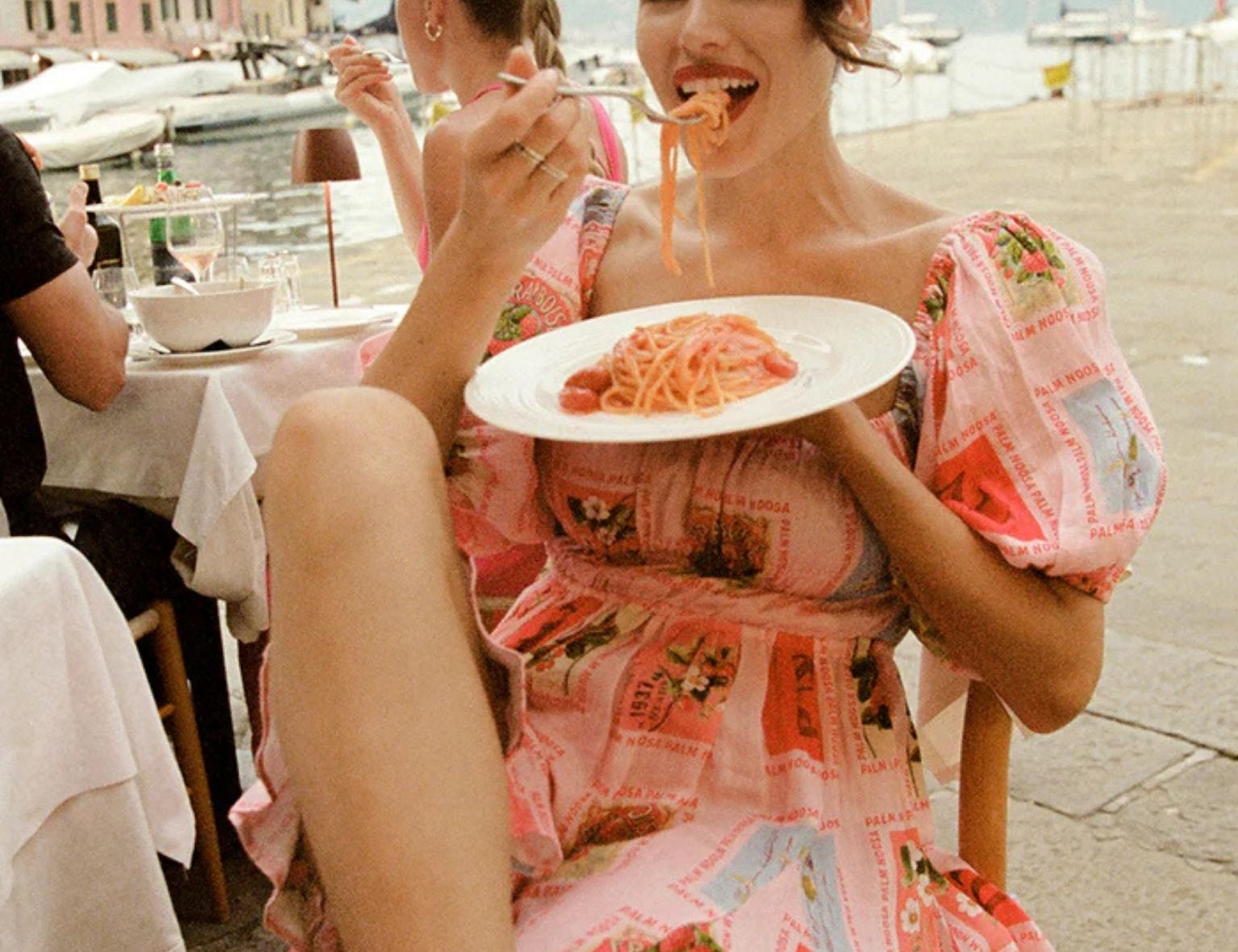 Palm Noosa Flora Dress in Strawberry Stamp
