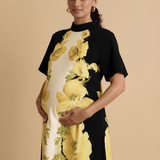 Printed Column Maxi Dress maternity