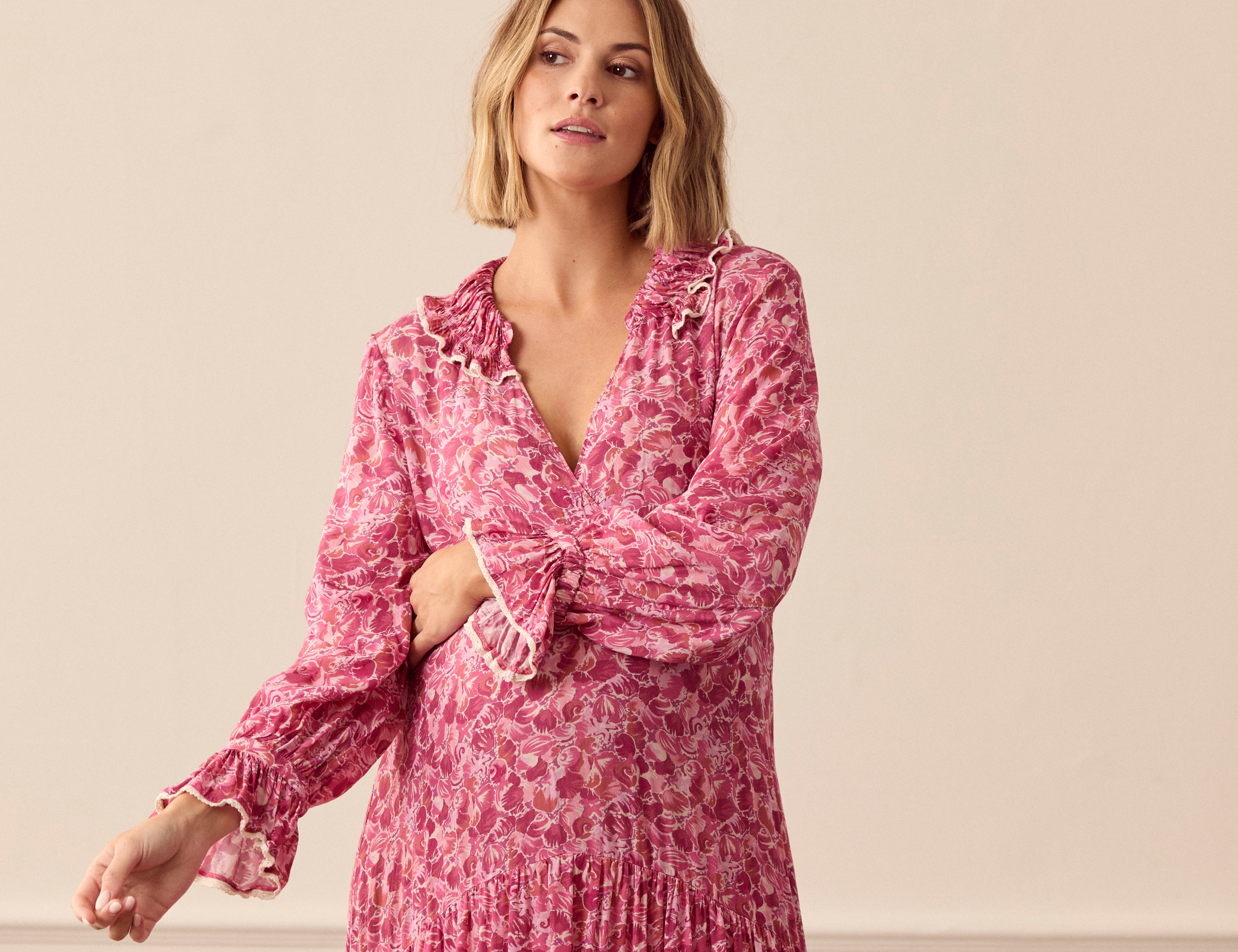 Rixo Mali Crepe Midi Dress 2