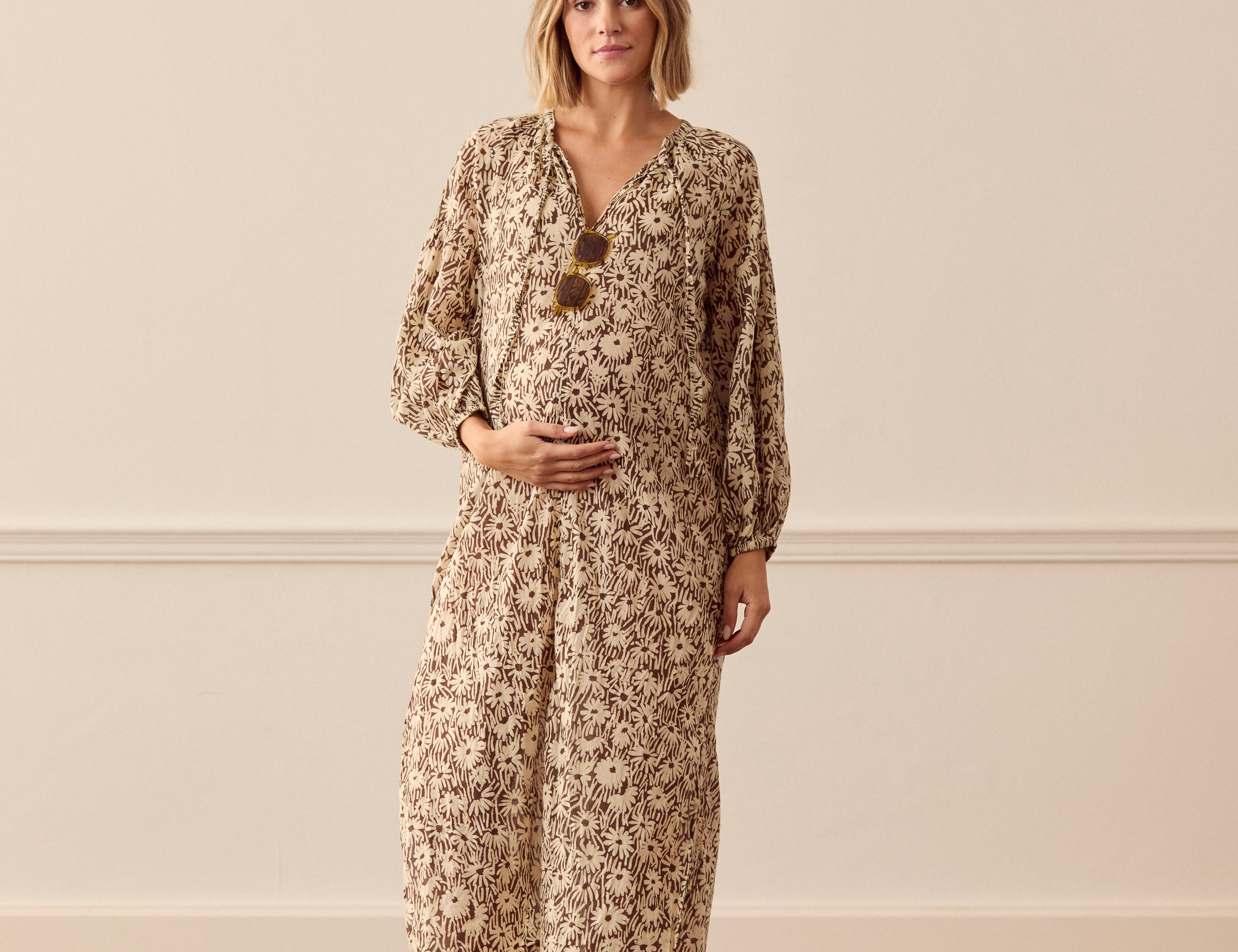 Desmond & Dempsey Blouson Sleeve Kaftan 1